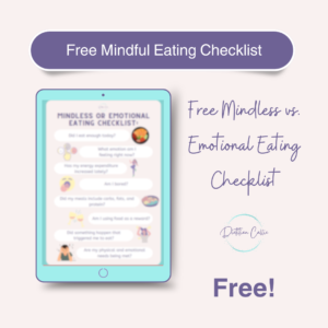 Free Mindless Eating Checklist