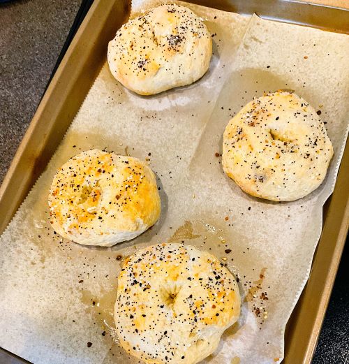 The Easiest Greek Yogurt Bagels